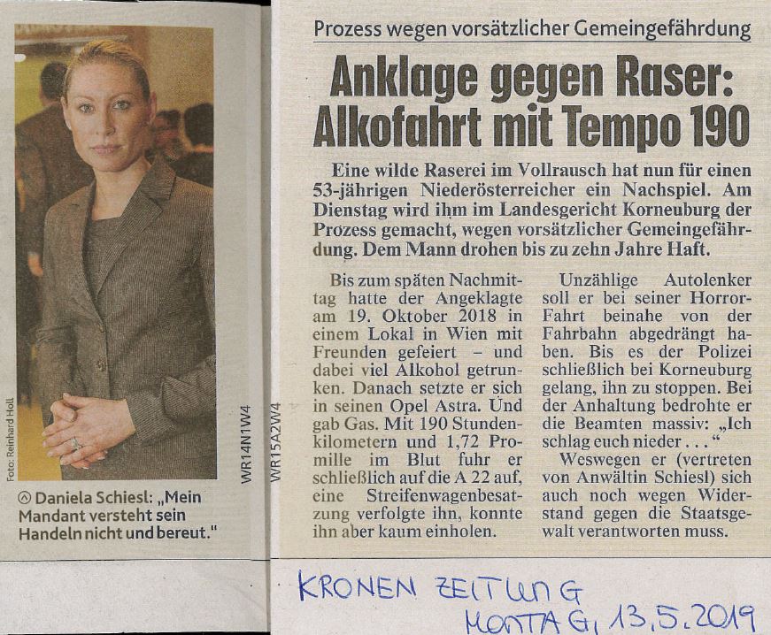 Prozess Wegen Vorsätzlicher Gemeingefährdung 13 5 2019 Kronen Zeitung