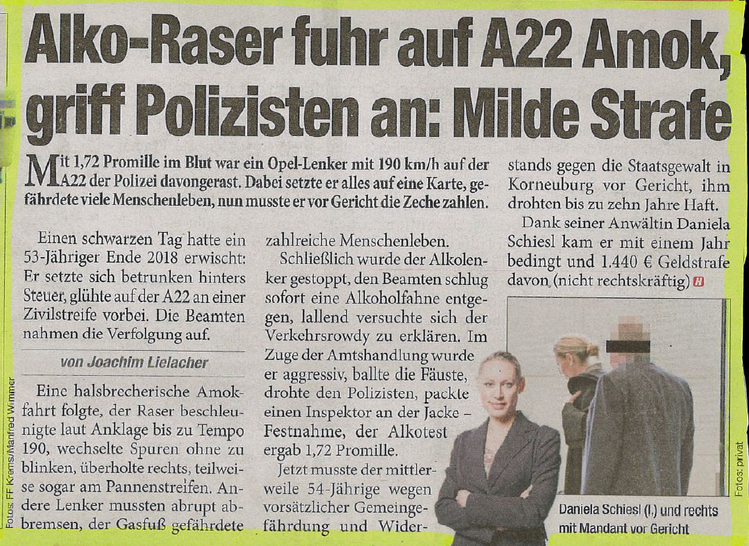 Alko Raser Fuhr Auf A22 Amok 16 5 2019 NiederösterreichHeute